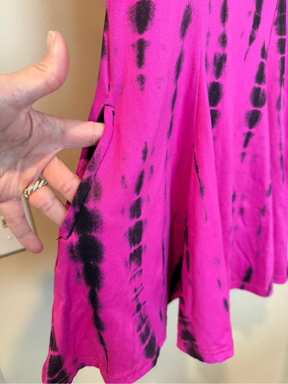 Kids Tie-Dye Pink Short Sleeve Dress